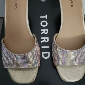 BNIB Torrid rhinestone kitten heel mule size 11